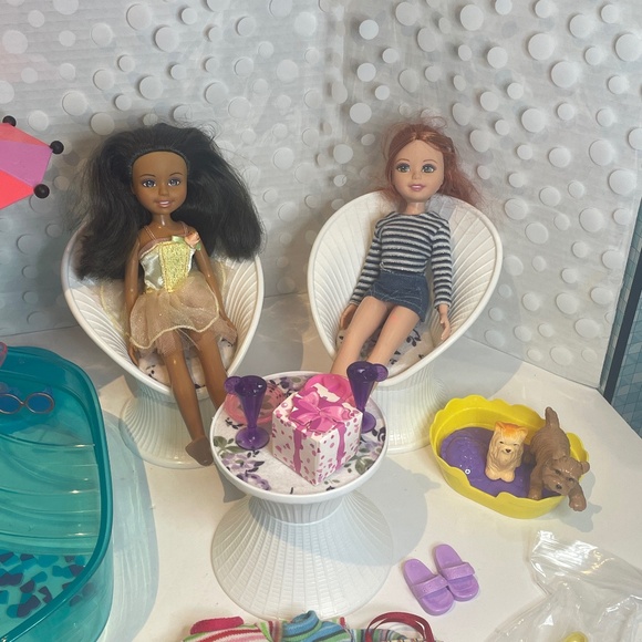 Vintage Barbie Wee 3 Friends 🏖️Pool And Patio PARTY PLAYSET MATTEL 2004 - Picture 3 of 16
